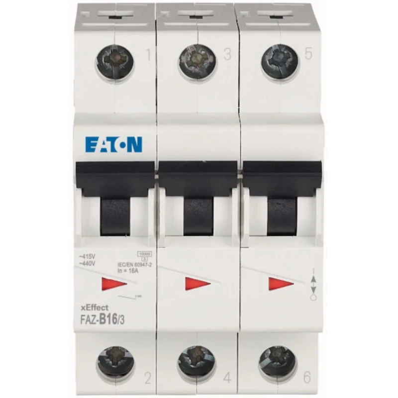 Siemens xEffect Miniature Circuit Breaker, 3-Pole, 16A, Type B Thermal Magnetic Trip, 415V AC, IP20, 10 kA 278847 FAZ-B16/3