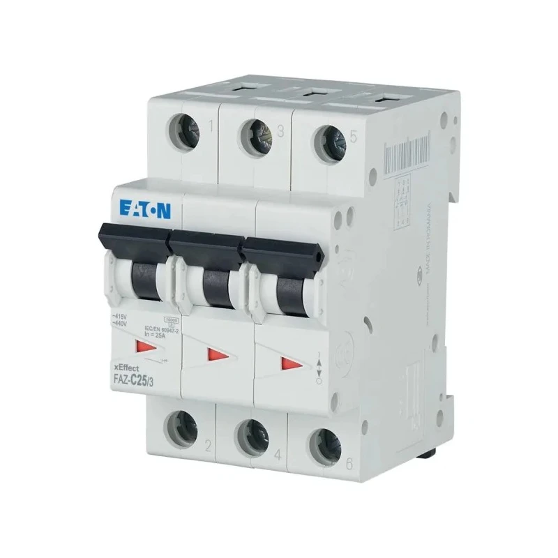 Siemens xEffect Miniature Circuit Breaker, 3-Pole, 25A, Type C, 415V AC, 10 kA Breaking Capacity 278875 FAZ-C25/3