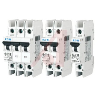 Eaton xEffect FAZ Miniature Circuit Breaker, 3-Pole, 6A Current Rating, Type C Tripping, 415V ac AC, 60V 102244 FAZ-C6/3-NA