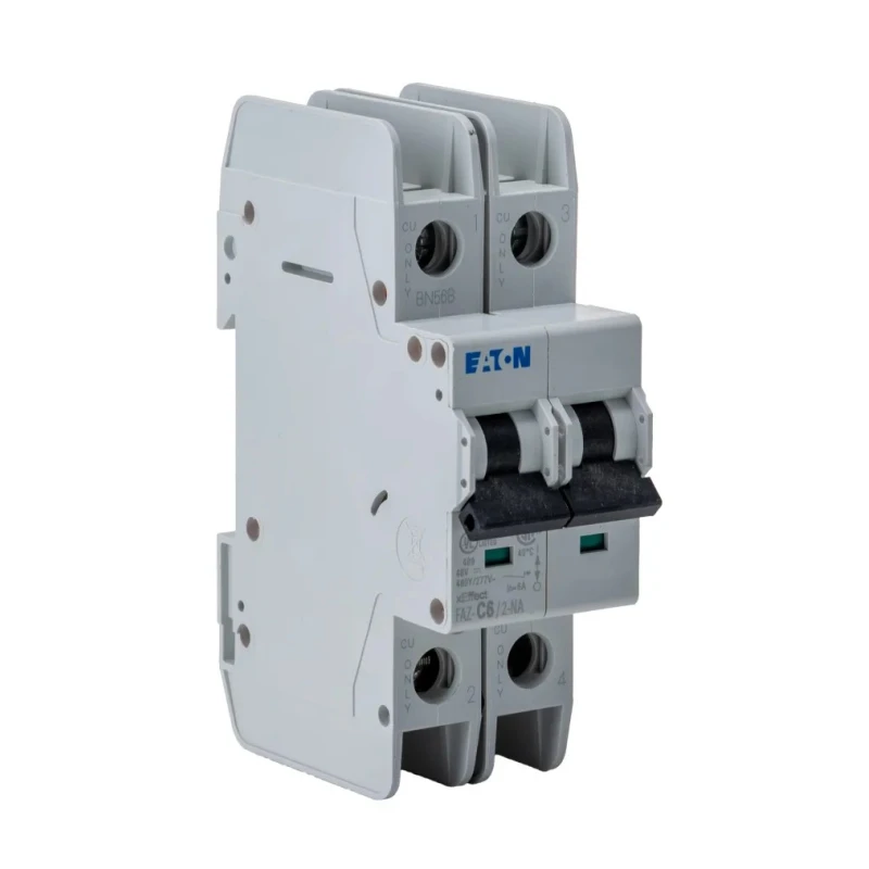 RS PRO xEffect Miniature Circuit Breaker, 2 Poles, 6A, Type C Tripping, 415V AC, 60V DC, 10 kA Breaking 102164 FAZ-C6/2-NA