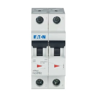 Eaton xEffect Miniature Circuit Breaker, 2-Pole, 16A Current Rating, Type D Tripping, 415V AC, 10 kA 278783 FAZ-D16/2