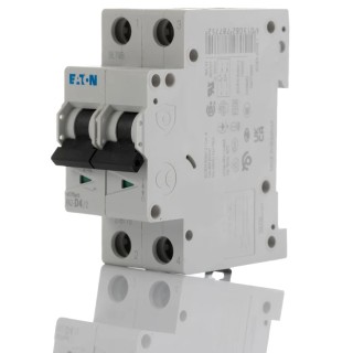 Eaton xEffect Miniature Circuit Breaker, 2-Pole, 4A Current Rating, Type D, 415V AC, 10 kA Breaking Capacity 278775 FAZ-D4/2