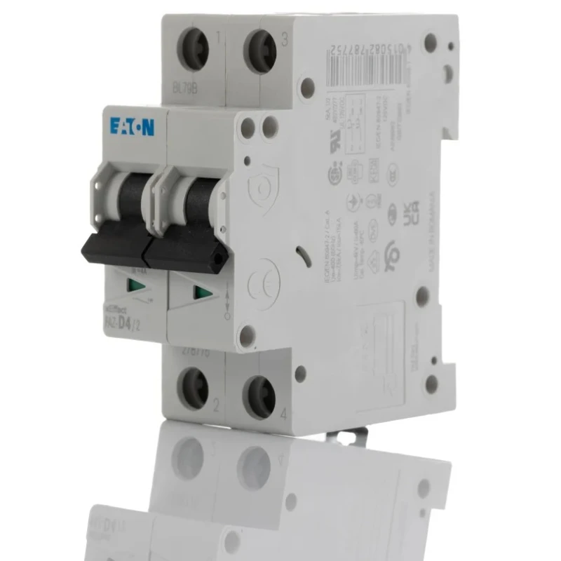 Eaton xEffect Miniature Circuit Breaker, 2-Pole, 4A Current Rating, Type D, 415V AC, 10 kA Breaking Capacity 278775 FAZ-D4/2