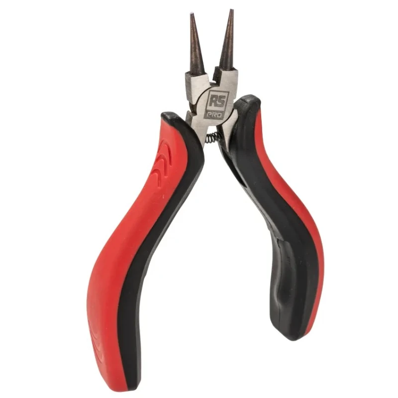 RS PRO 1-Piece Round Nose Plier, 130mm Overall Length, Carbon Steel, Polished Finish 847-3730