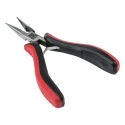 RS PRO 1-Piece Long Nose Plier Serrated, Ergonomic Handle, High Carbon Steel, Polished Finish, 5.7in Overall 847-3793