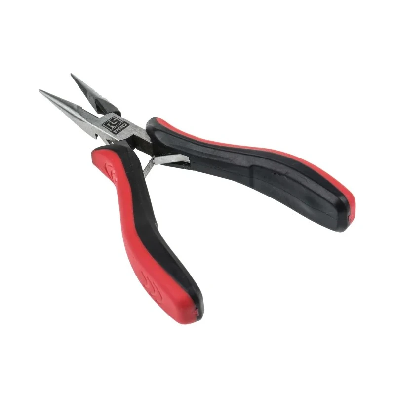 RS PRO 1-Piece Long Nose Plier Serrated, Ergonomic Handle, High Carbon Steel, Polished Finish, 5.7in Overall 847-3793