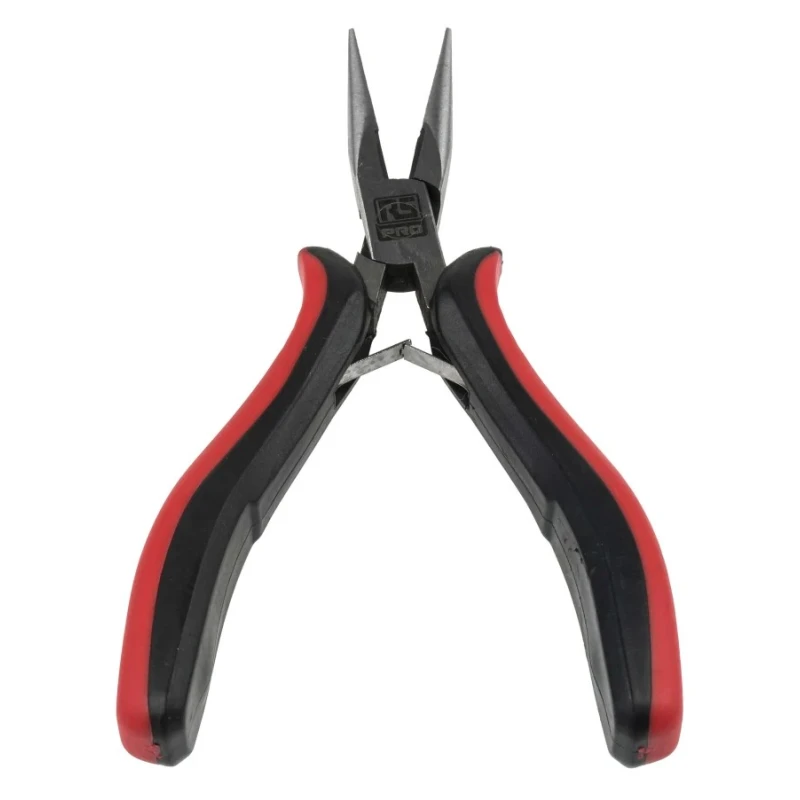 RS PRO 1-Piece Long Nose Plier Serrated, Ergonomic Handle, High Carbon Steel, Polished Finish, 5.7in Overall 847-3793