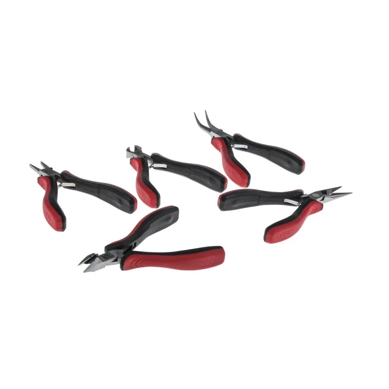 RS PRO 5-Piece Mini Plier Quality Plier Set Chrome Vanadium Steel Polished Finish 847-3819