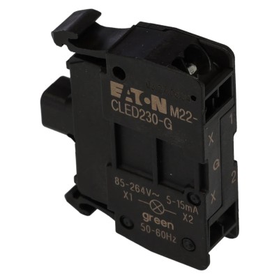 Eaton RMQ Titan M22 Series LED Light Block 264V AC Green Illumination 15mA 216577 M22-CLED230-G