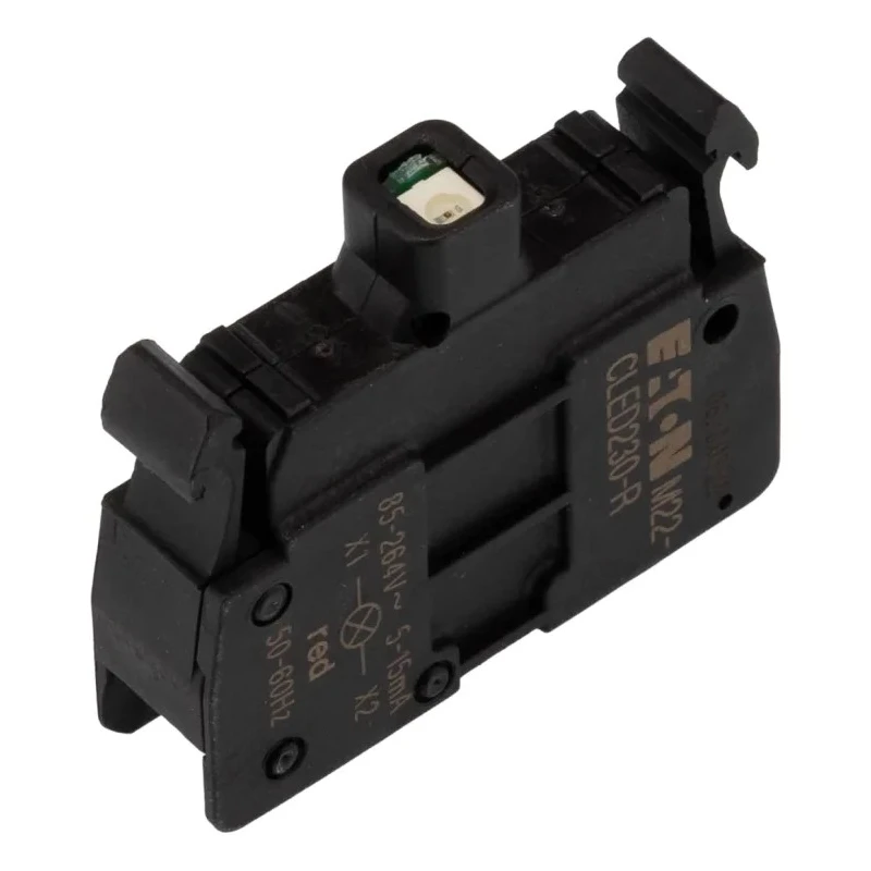 Eaton RMQ Titan M22 Series Light Block LED Element Red Illumination 264V AC 15mA Cage Clamp Terminal 216576 M22-CLED230-R