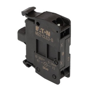 Eaton RMQ Titan M22 Series Light Block 12 V AC/DC Blue LED, 1 NO/1 NC Contact Configuration 218061 M22-CLED-B