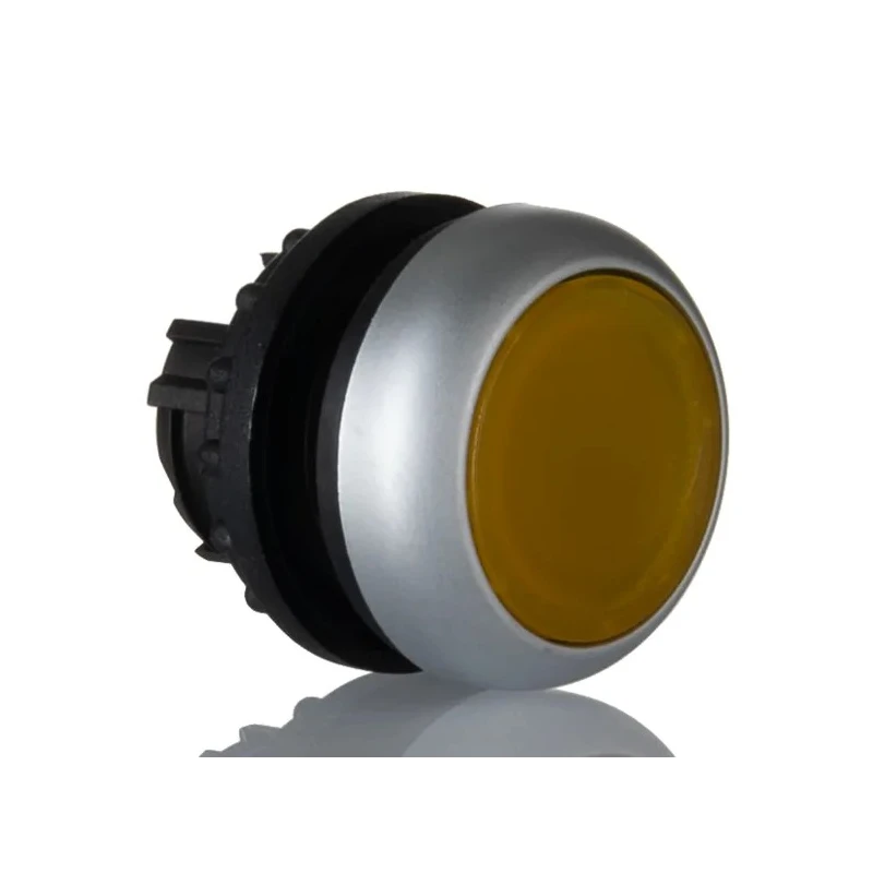 Eaton Yellow Momentary Push Button Head 22 mm Cutout IP67 Plastic Round M22-DL-Y 216929 M22-DL-Y