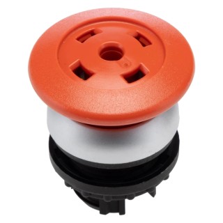 Eaton RMQ Titan Series Red Momentary Mushroom Push Button Head, 22 mm Cutout, IP67 Protection 216731 M22-DP-R-X