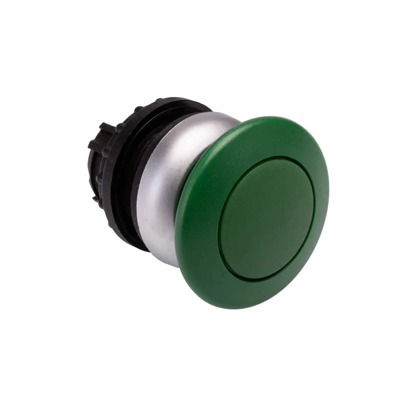 Eaton RMQ Titan M22 Series Green Momentary Mushroom Push Button Head, 22mm Cutout, IP67 216716 M22-DP-G