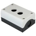 Eaton Grey Plastic RMQ Titan M22 Push Button Enclosure 2 Hole 22 mm Diameter 229235 M22-I2-PG