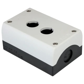 Eaton Grey Plastic RMQ Titan M22 Push Button Enclosure 2 Hole 22 mm Diameter 229235 M22-I2-PG