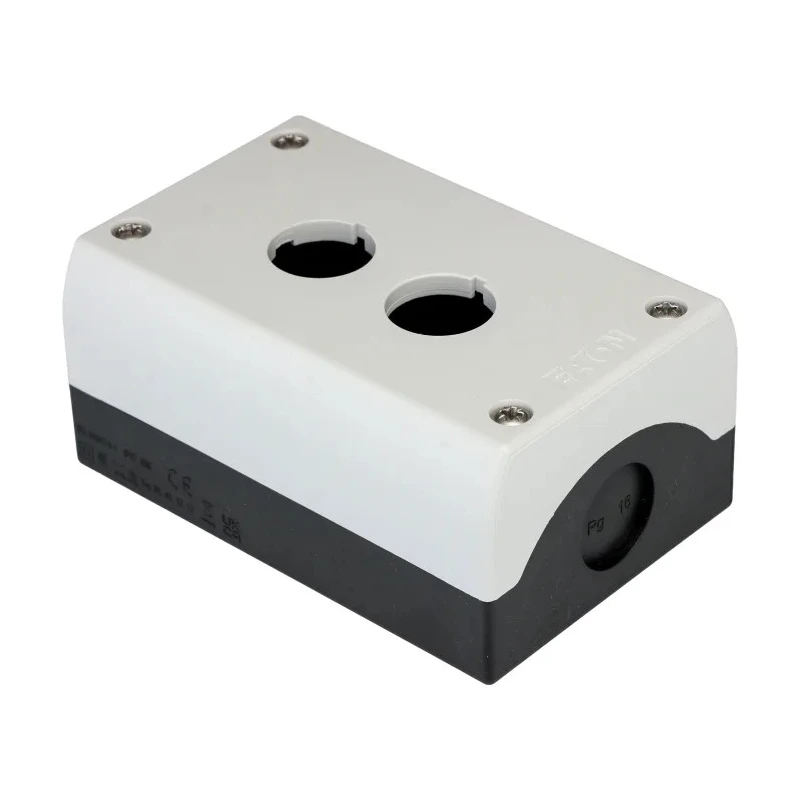 Eaton Grey Plastic RMQ Titan M22 Push Button Enclosure 2 Hole 22 mm Diameter 229235 M22-I2-PG