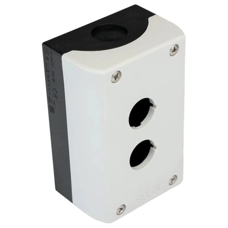 Eaton Grey Plastic RMQ Titan M22 Push Button Enclosure 2 Hole 22 mm Diameter 229235 M22-I2-PG
