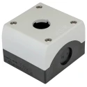 Eaton Dark Grey Light Grey Plastic RMQ Titan M22 Push Button Enclosure 22mm Cutout Diameter 1 Hole 229233 M22-I1-PG