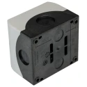 Eaton Dark Grey Light Grey Plastic RMQ Titan M22 Push Button Enclosure 22mm Cutout Diameter 1 Hole 229233 M22-I1-PG