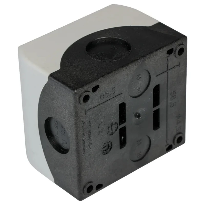 Eaton Dark Grey Light Grey Plastic RMQ Titan M22 Push Button Enclosure 22mm Cutout Diameter 1 Hole 229233 M22-I1-PG
