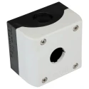 Eaton Dark Grey Light Grey Plastic RMQ Titan M22 Push Button Enclosure 22mm Cutout Diameter 1 Hole 229233 M22-I1-PG
