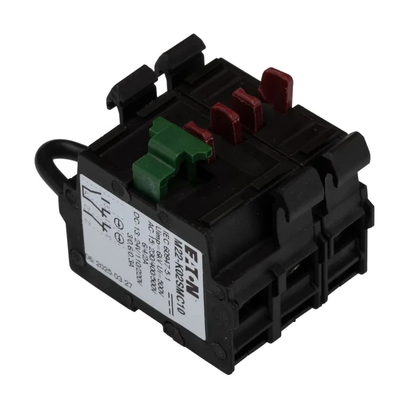 Eaton Contact Unit 500 V AC, 1 Normally Open / 2 Normally Closed Screw Terminal, 4A Current Rating 121474 M22-K02SMC10