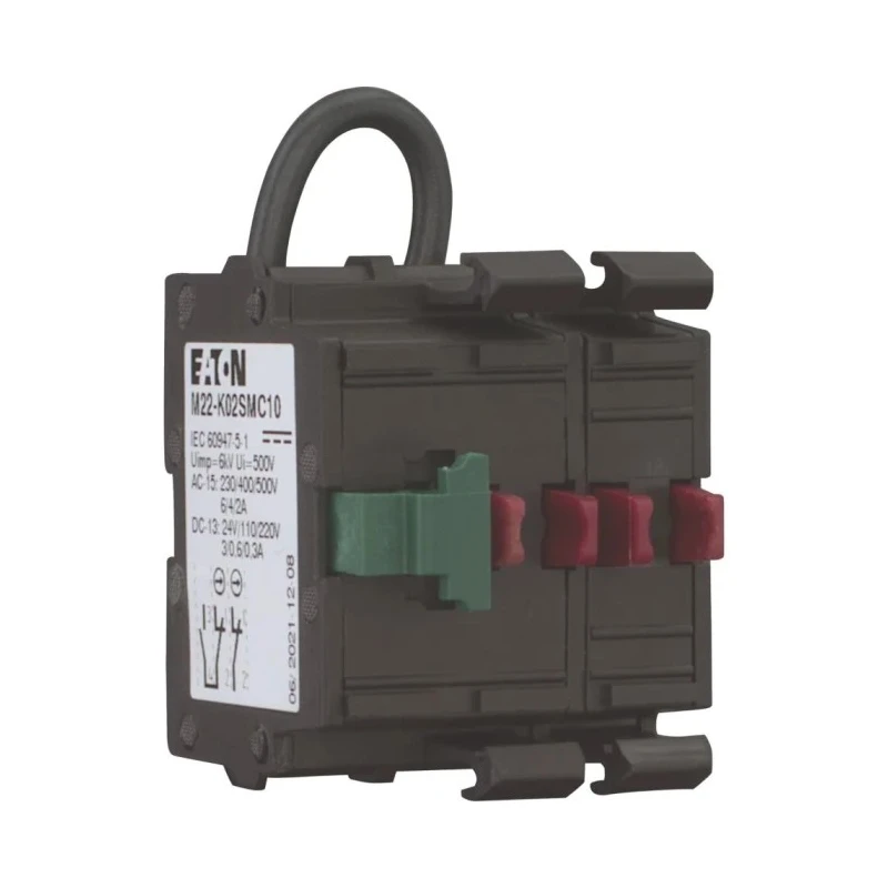 Eaton Contact Unit 500 V AC, 1 Normally Open / 2 Normally Closed Screw Terminal, 4A Current Rating 121474 M22-K02SMC10
