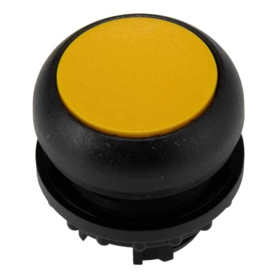 Eaton RMQ Titan M22 Series Yellow Momentary Push Button Switch, Spring Return, Panel Mount, 22 mm Cutout 216599 M22S-D-Y