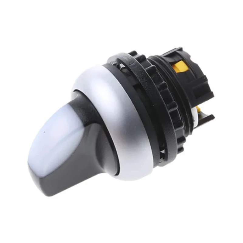 Eaton M22 Series 2 Position Illuminated Selector Switch Head 22 mm Cutout, Black Handle, IP66 216823 M22-WRLK-W