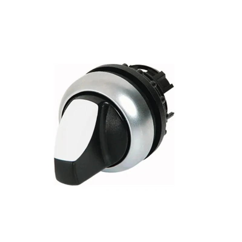 Eaton M22 Series 2 Position Illuminated Selector Switch Head 22 mm Cutout, Black Handle, IP66 216823 M22-WRLK-W