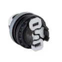 Cooper Bussmann RMQ-Titan Series 4 Position Selector Switch Head, 22 mm Cutout, Black Handle, IP66 279431 M22-WRK4