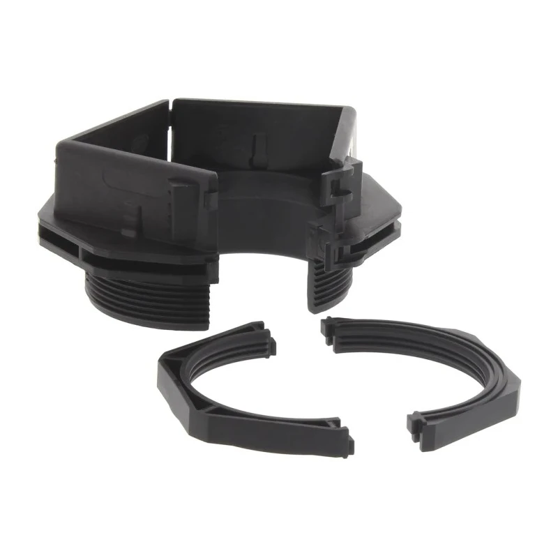 RS PRO 5 Cable Gland Kit with 1 x Cable Gland M50, Black RAL 9005, Polyamide 6.6, IP66 Rated, UL 94 V-0, 72x72x39.7 185-6105