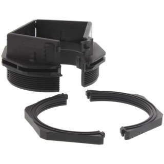 RS PRO Black Polyamide 6.6 Separable Cable Gland Kit M63, Halogen-Free, IP66 Rated, Series 5 185-6106