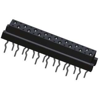 TE Connectivity Micro-MaTch Series Through Hole 16-Contact 2 Row 1.27 mm Pitch PCB Socket 1-2178710-6