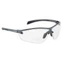 Bolle Safety SILIUM+ Safety Glasses, Anti-Fog, Anti-Scratch, Clear Polycarbonate Lens, Black Half Frame SILPPSI