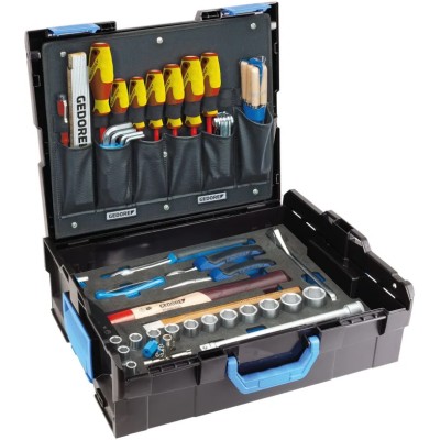 Gedore 58 Piece Engineer Tool Kit with Case, VDE/1000V Approved, Professional Electrical & Mechanical Tool Set 2658194