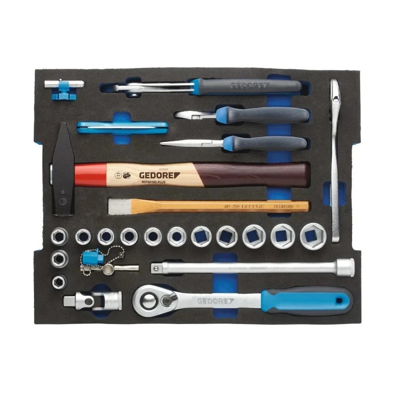 Gedore 58 Piece Engineer Tool Kit with Case, VDE/1000V Approved, Professional Electrical & Mechanical Tool Set 2658194