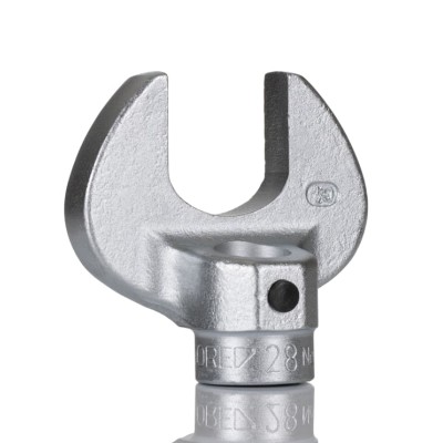 Gedore Torque Wrench Insert Open-Ended Hex Spanner Head 9 x 12 mm Insert Size 28 mm Chrome Finish 1207008