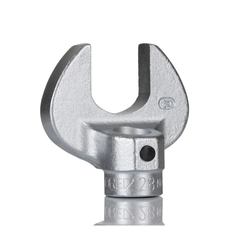 Gedore Torque Wrench Insert Open-Ended Hex Spanner Head 9 x 12 mm Insert Size 28 mm Chrome Finish 1207008