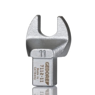 Gedore Open End Spanner Head 11 mm, 9 x 12 mm Insert Size, Vanadium Steel Chrome Finish 7688980