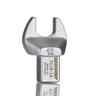 Gedore Open Ended Insert Spanner Head Vanadium Steel Chrome Finish 9 x 12 mm Size 12 mm 7679560