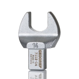 Gedore Torque Wrench Insert Open End Spanner Head 9 x 12 mm Insert Size, 14 mm, Chrome Finish 7689360