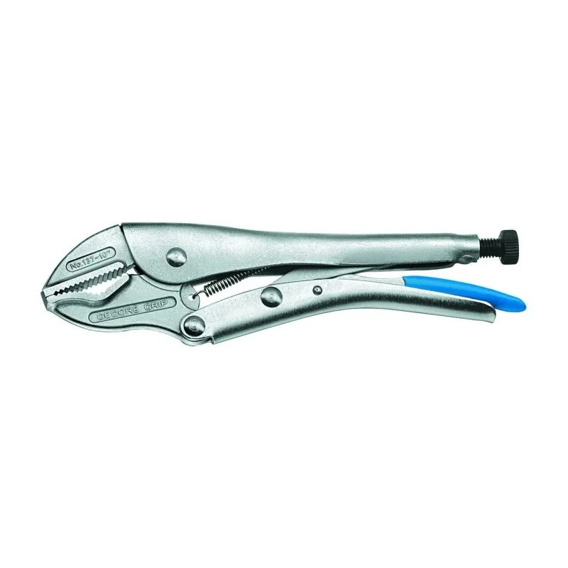 Gedore 5-Piece Locking Plier Set 230mm Overall Length Nickel Plated Vanadium Steel 6406700