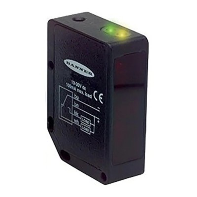 Banner Diffuse Photoelectric Sensor Block Sensor, Detection Range 10 mm to 6 m, PNP Output, IP67 Rated QMT42VP6DX