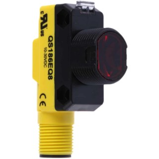 Banner Through Beam Photoelectric Sensor, Barrel Style, 20 m Detection Range, 30V DC, IP67, QS186EQ8
