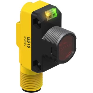 Banner Retroreflective Photoelectric Sensor, Barrel Sensor, 100 mm to 10 m Detection Range, PNP Output, IP67 QS18VP6LLPQ8