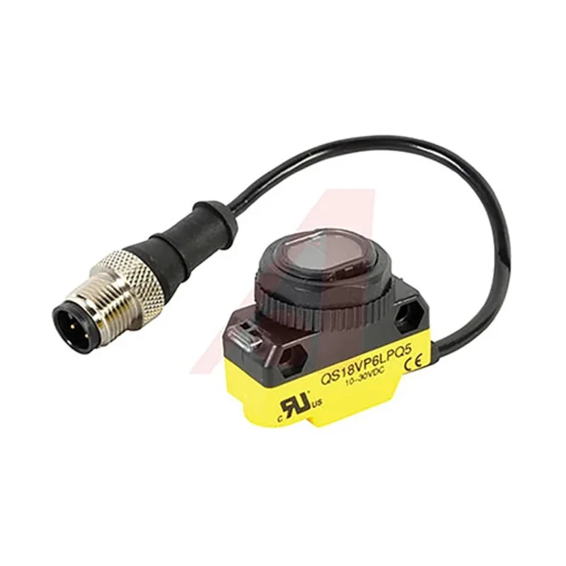 Banner Retroreflective Photoelectric Sensor Barrel Style 3.5 m Detection Range PNP Output IP67 QS18VP6LPQ5