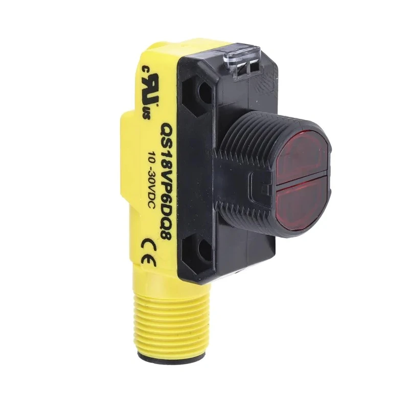 Banner Diffuse Photoelectric Sensor Barrel Style 450 mm Detection Range PNP Output IP67 Rated QS18VP6DQ8
