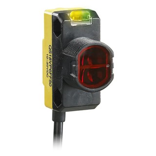 Banner Retroreflective Photoelectric Sensor Barrel Style 3.5 m Detection Range PNP Output IP67 QS18VP6LPQ9
